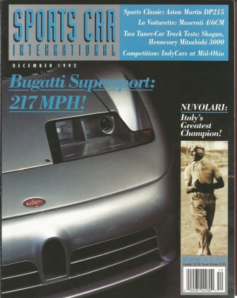 SPORTS CAR INTERNATIONAL 1992 DEC - NUVOLARI, DP215, 4/6CM, HENNESSEY 3000